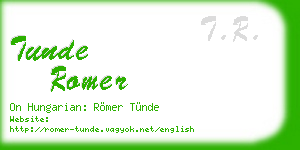 tunde romer business card