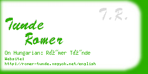 tunde romer business card